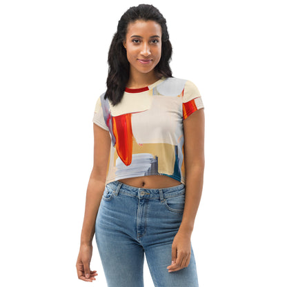 DMV 0128 Avant Garde All-Over Print Crop Tee