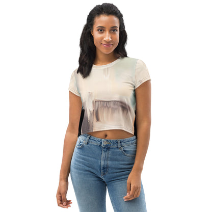 DMV 1352 Avant Garde All-Over Print Crop Tee