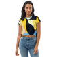 DMV 0880 Retro Art All-Over Print Crop Tee