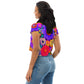 DMV 0220 Floral All-Over Print Crop Tee