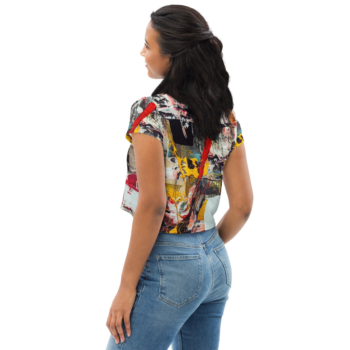 DMV 0272 Avant Garde All-Over Print Crop Tee