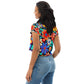 DMV 0257 Floral All-Over Print Crop Tee