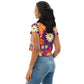 DMV 0097 Floral All-Over Print Crop Tee