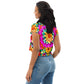 DMV 0250 Floral All-Over Print Crop Tee