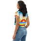 DMV 0262 Retro Art All-Over Print Crop Tee