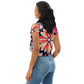 DMV 1525 Floral All-Over Print Crop Tee