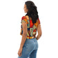 DMV 0298 Retro Art All-Over Print Crop Tee