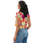 DMV 0424 Floral All-Over Print Crop Tee