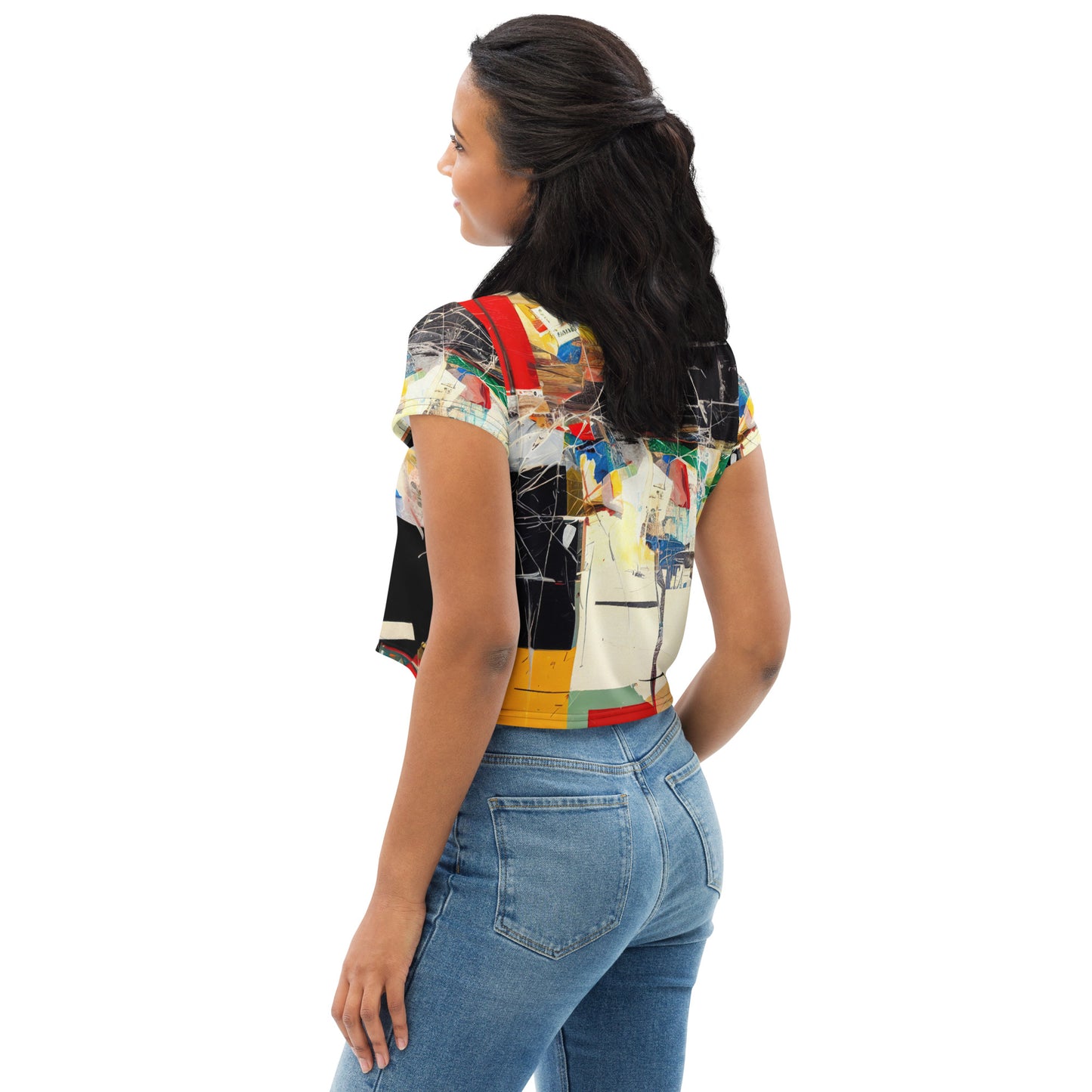 DMV 1547 Avant Garde All-Over Print Crop Tee