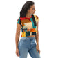 DMV 0282 Abstract Art All-Over Print Crop Tee