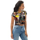 DMV 0271 Avant Garde All-Over Print Crop Tee