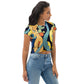 DMV 0242 Retro Art All-Over Print Crop Tee