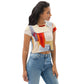 DMV 0128 Avant Garde All-Over Print Crop Tee