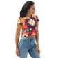 DMV 0097 Floral All-Over Print Crop Tee