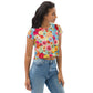 DMV 0106 Floral All-Over Print Crop Tee