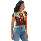 DMV 0251 Abstract Art All-Over Print Crop Tee