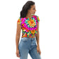 DMV 0250 Floral All-Over Print Crop Tee