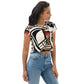 DMV 0226 Boho All-Over Print Crop Tee