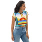 DMV 0262 Retro Art All-Over Print Crop Tee