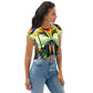 DMV 0258 Retro Art All-Over Print Crop Tee