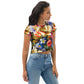 DMV 0268 Floral All-Over Print Crop Tee