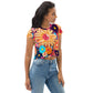 DMV 0770 Floral All-Over Print Crop Tee