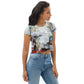 DMV 0748 Avant Garde All-Over Print Crop Tee