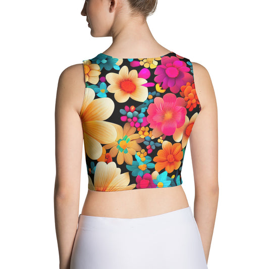 DMV 0259 Floral Crop Top