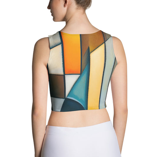 DMV 0433 Abstract Art Crop Top