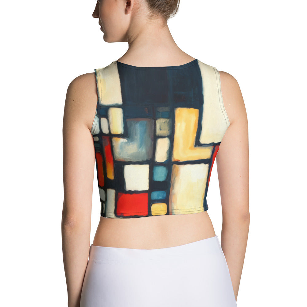 DMV 1411 Abstract Art Crop Top