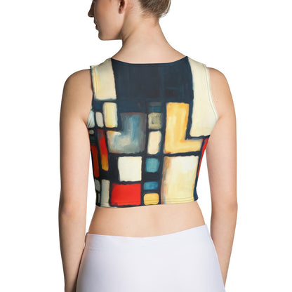 DMV 1411 Abstract Art Crop Top