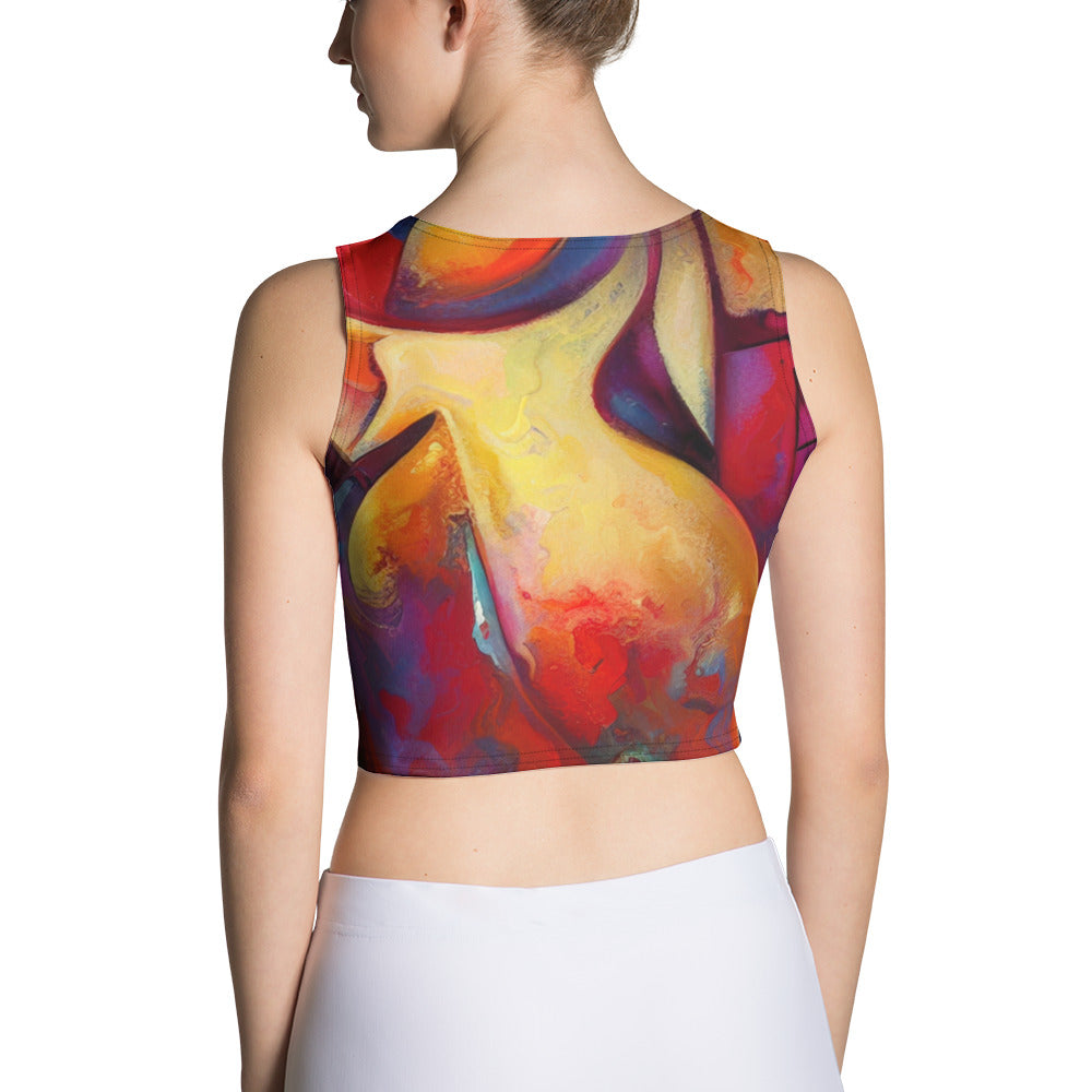 DMV 1647 Abstract Art Crop Top