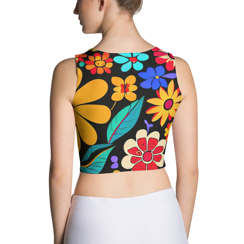 DMV 1259 Floral Crop Top