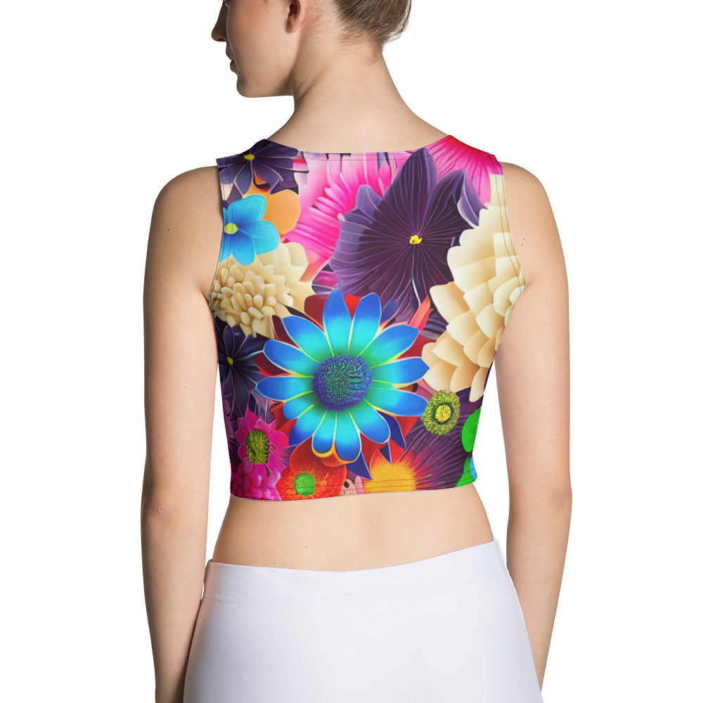 DMV 1487 Floral Crop Top