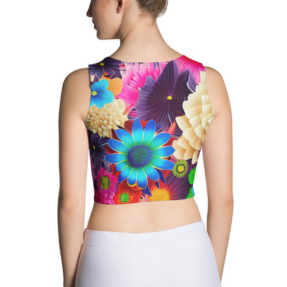 DMV 1487 Floral Crop Top