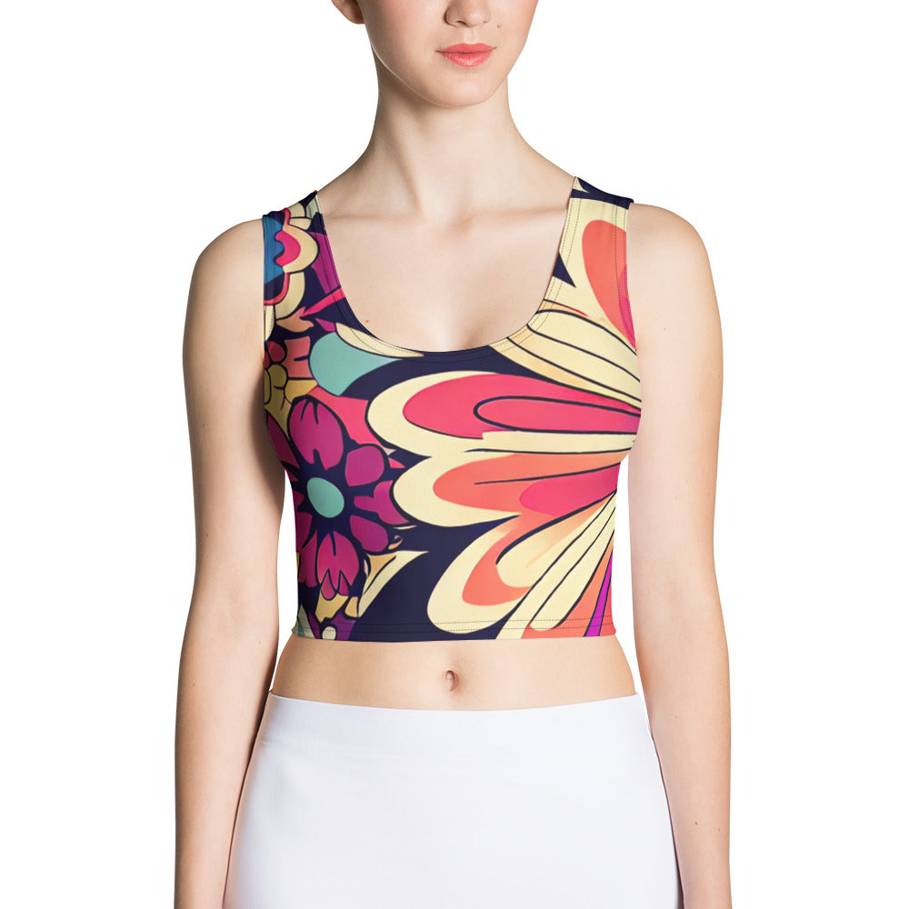 DMV 1525 Floral Crop Top