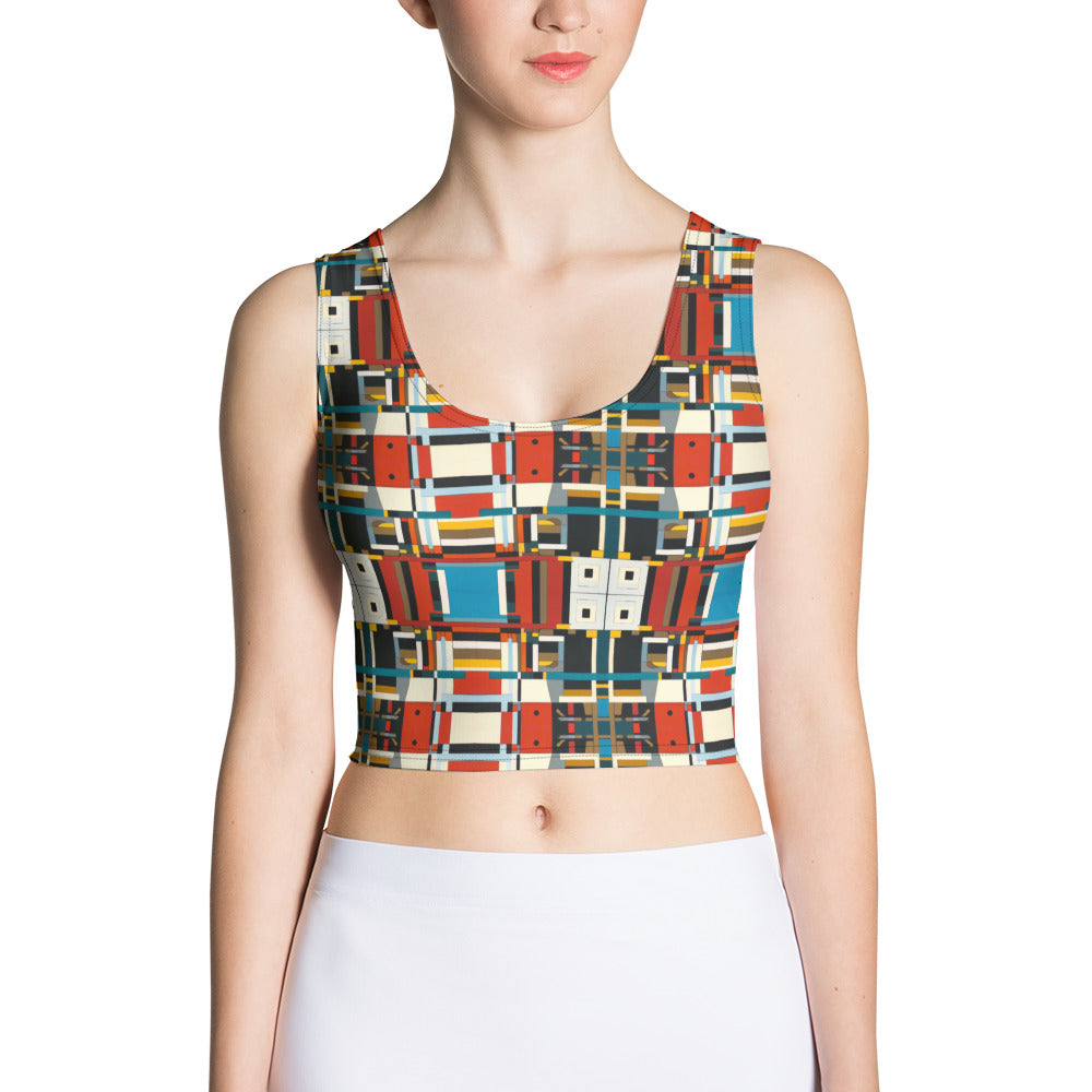 DMV 0410 Geo Boho Crop Top