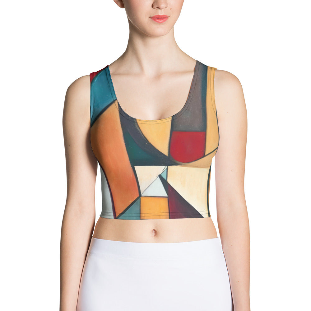 DMV 1074 Abstract Art Crop Top