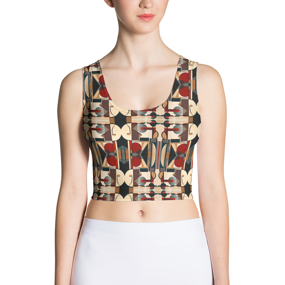 DMV 1416 Vintage Artsy Crop Top