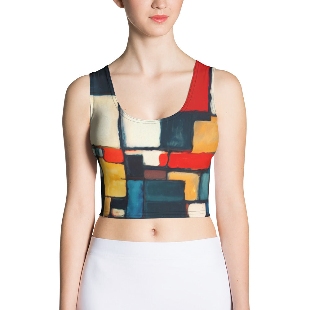 DMV 1411 Abstract Art Crop Top