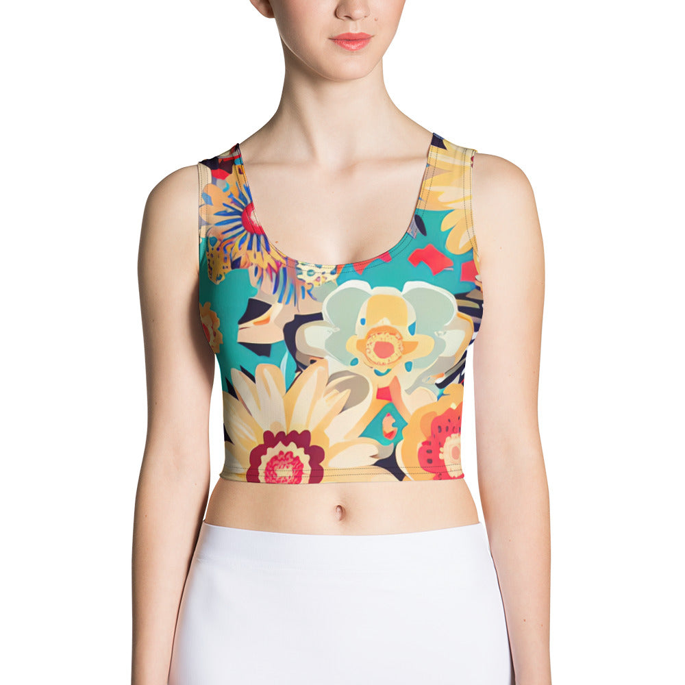 DMV 0386 Floral Crop Top