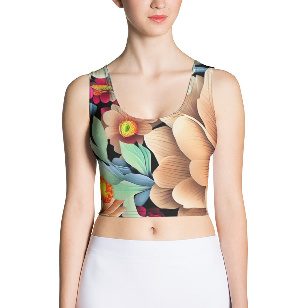 DMV 2103 Floral Crop Top