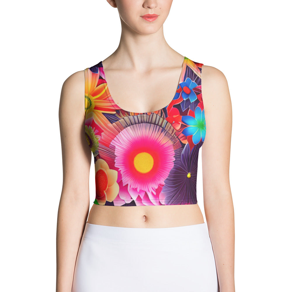 DMV 1487 Floral Crop Top