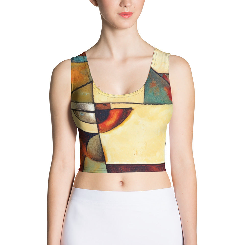 DMV 1395 Retro Art Crop Top