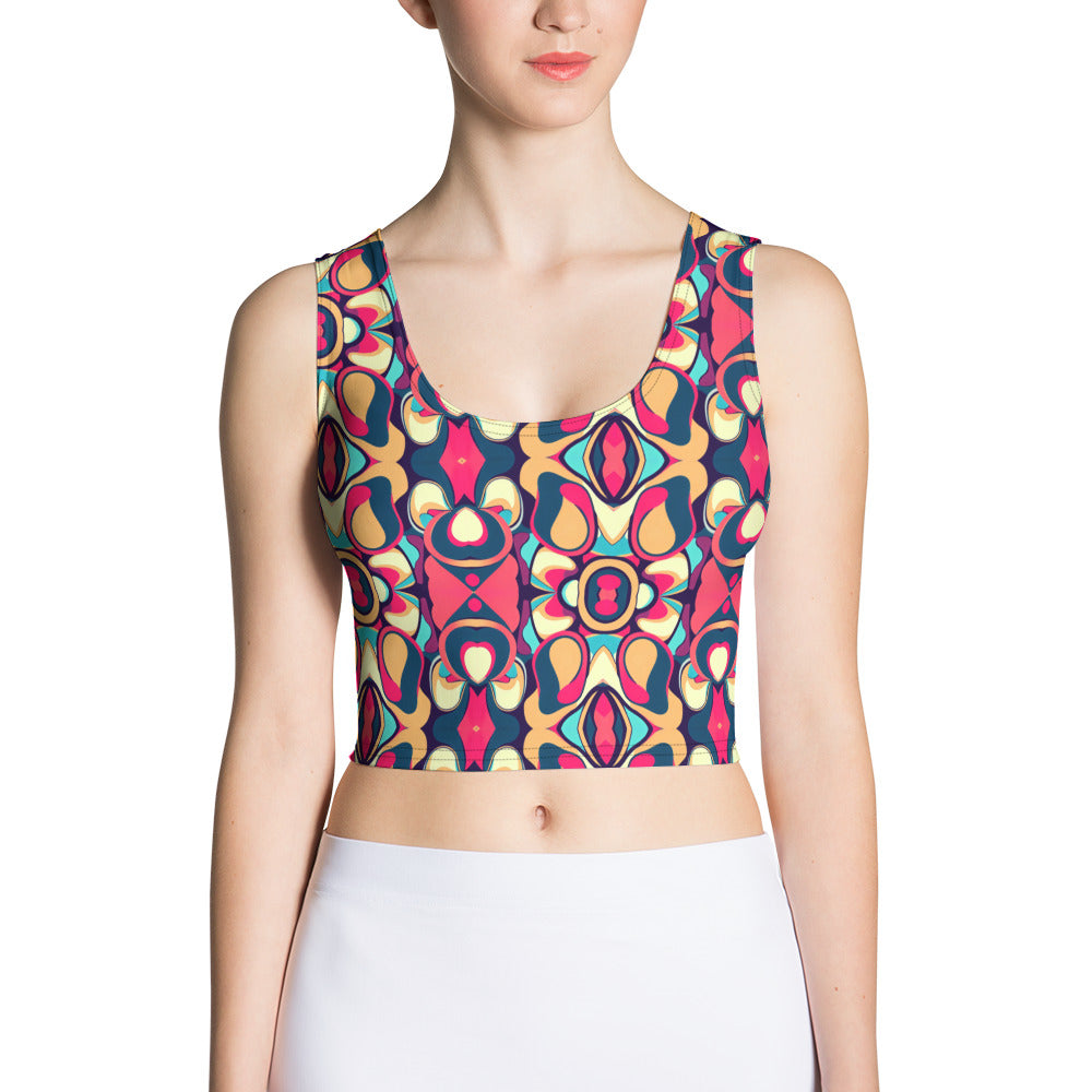 DMV 1049 Vintage Artsy Crop Top