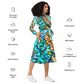 DMV 1450 Boho All-over print long sleeve midi dress