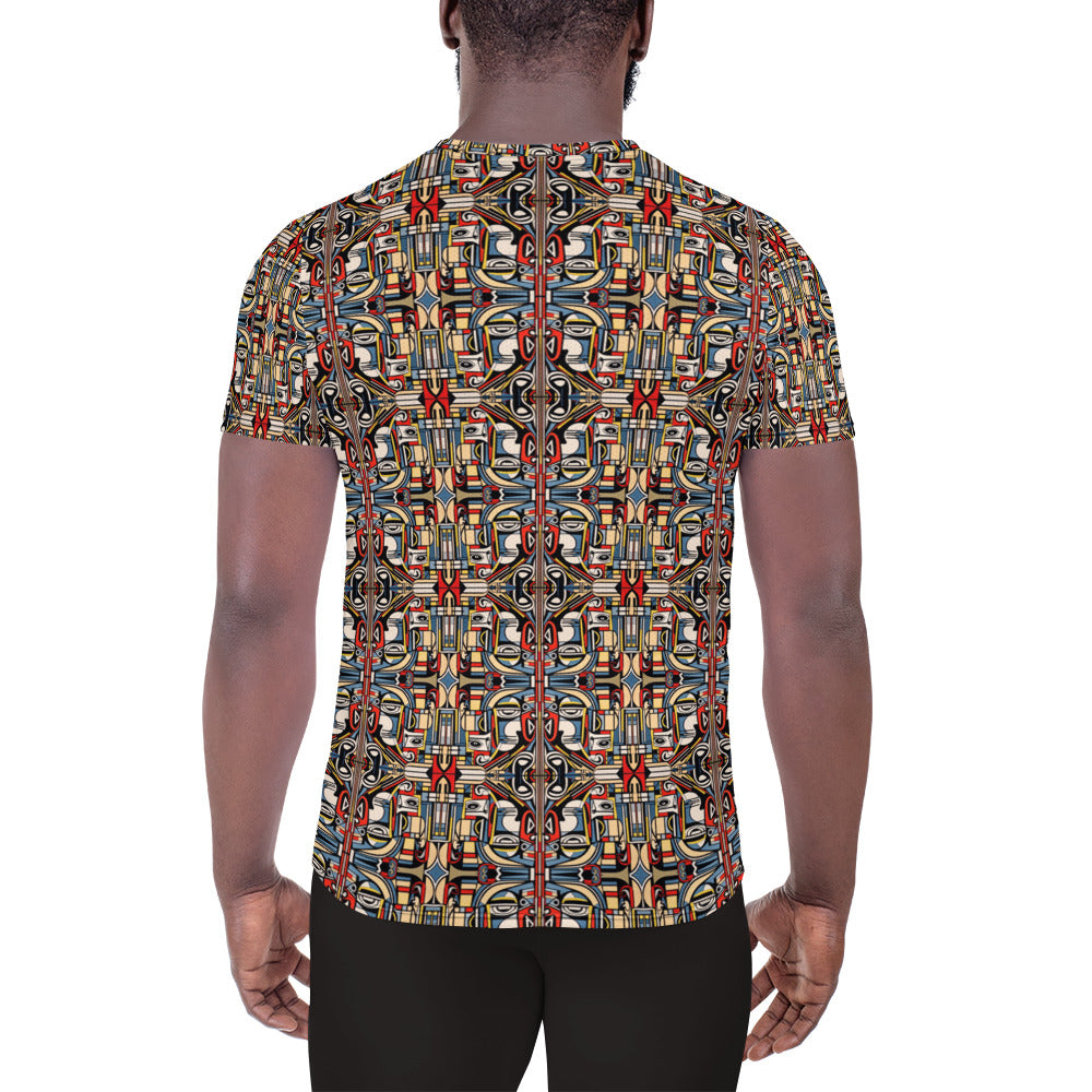 DMV 0283 Chic Boho All-Over Print Men's Athletic T-shirt