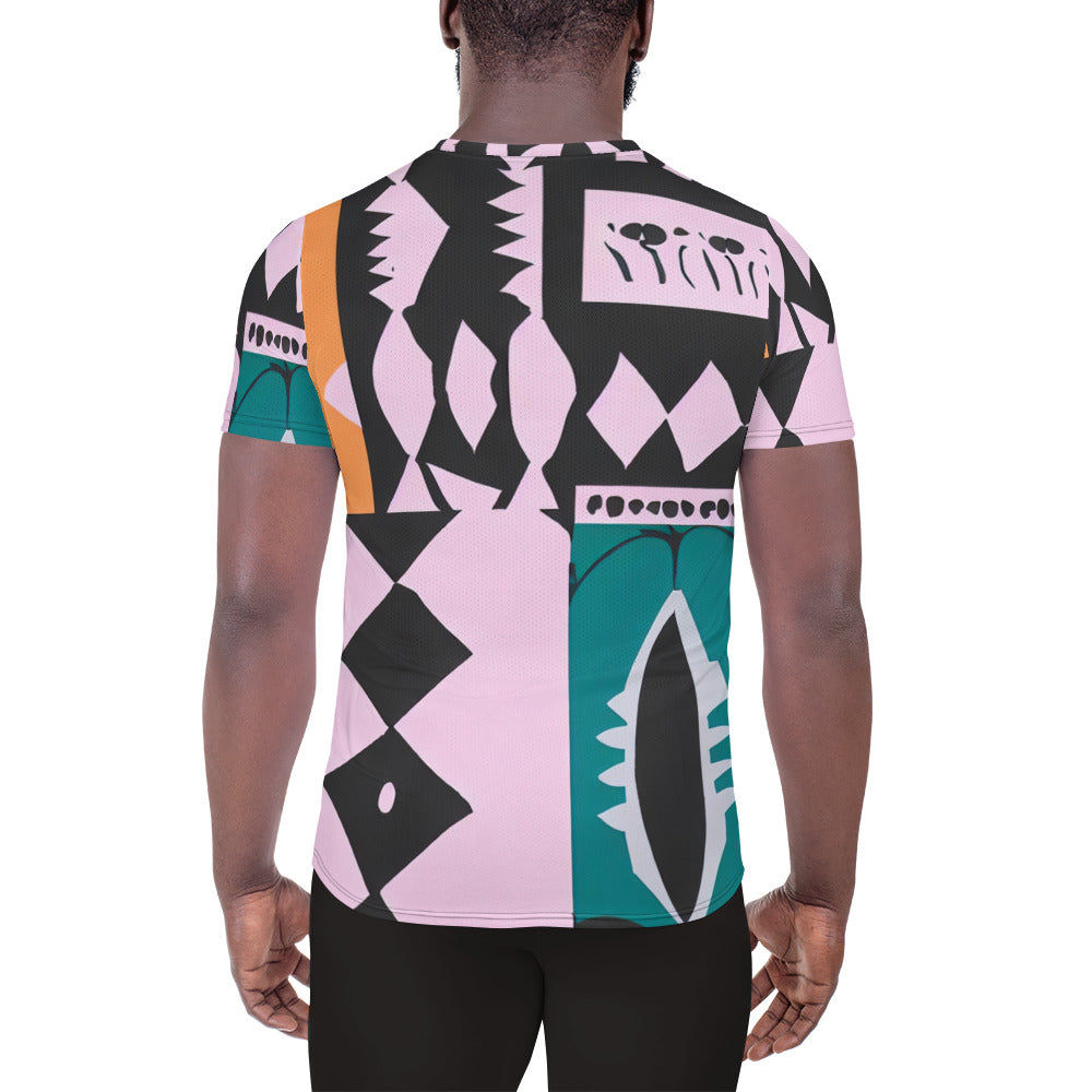 DMV 0229 Boho All-Over Print Men's Athletic T-shirt