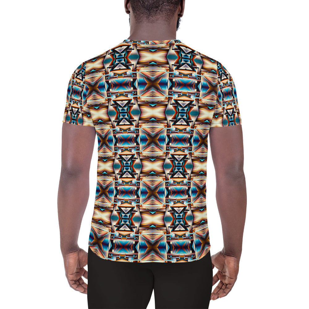 DMV 0275 Conceptual Artsy All-Over Print Men's Athletic T-shirt