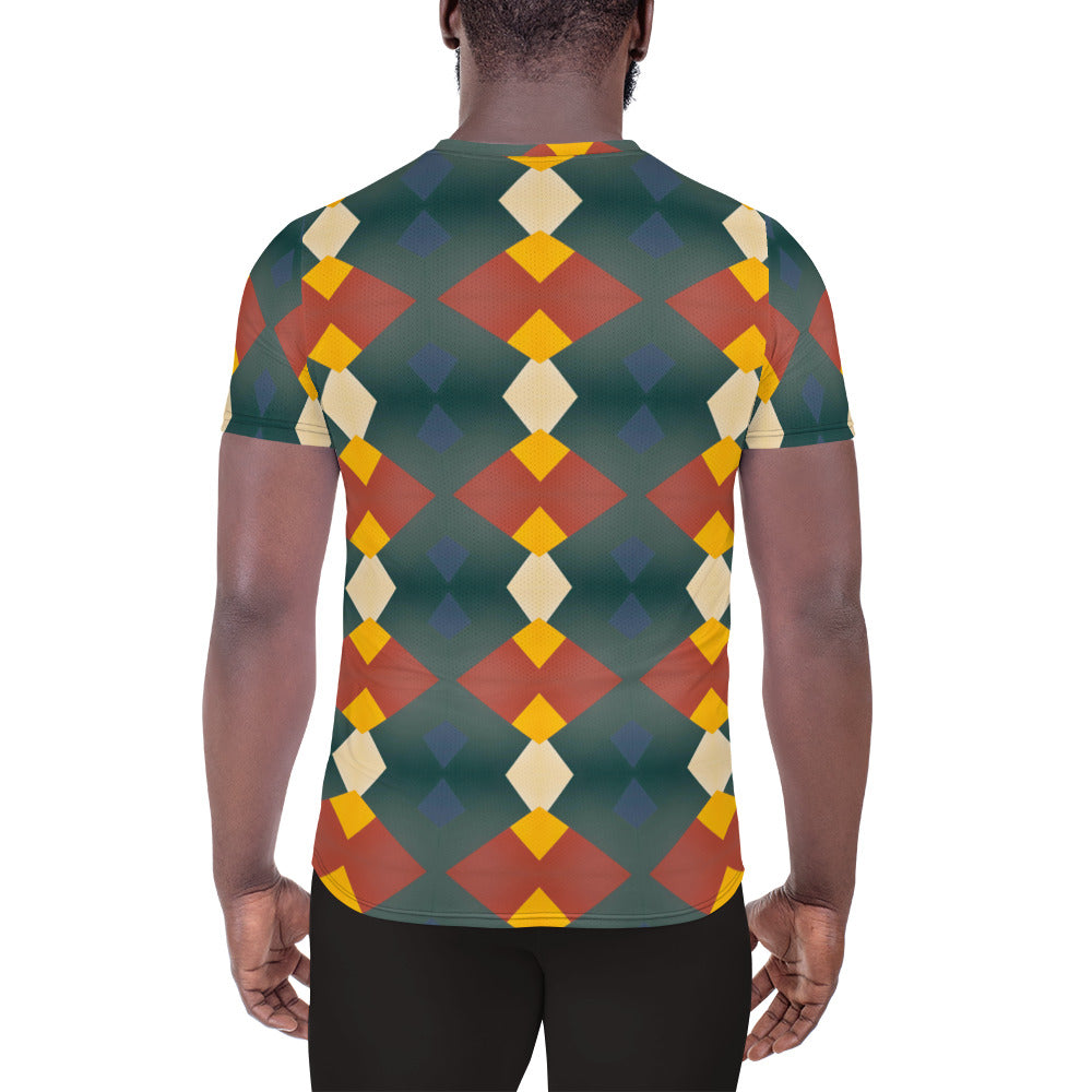 DMV 0057 Classic Boho All-Over Print Men's Athletic T-shirt